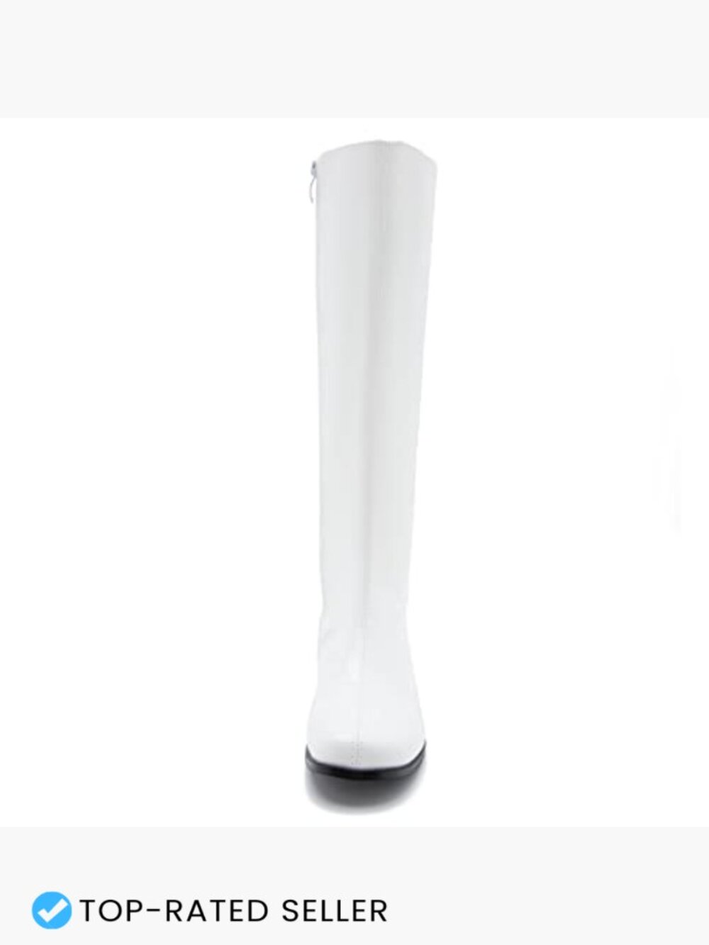 Knee High Gogo Boots Low Block Heel Zip Up Chunky Square Toe Party Dance Shoes - Picture 5 of 7